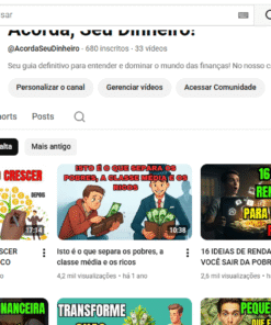CANAL DARK nicho de FINANÇAS com 680 Inscritos