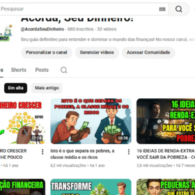 CANAL DARK nicho de FINANÇAS com 680 Inscritos