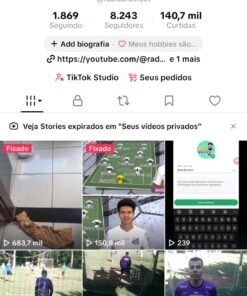 Conta ativa no TIK TOK 8.240 seguidores