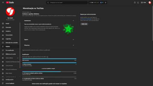 Canal Dark nicho Jogos 500 Inscritos - Imagem 2