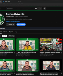 canal MONETIZADO, português br futebol 5,05 mil inscritos