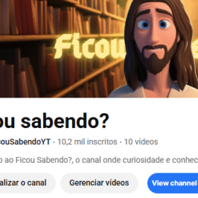 CANAL YOUTUBE CURIOSIDADES 10,2 mil inscritos