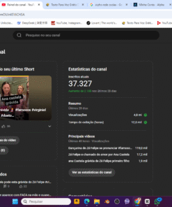VENDO CANAL QUASE monetizado 37,3 mil inscritos