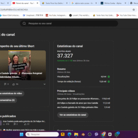 VENDO CANAL QUASE monetizado 37,3 mil inscritos