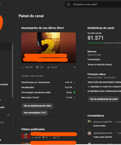 Canal Youtube com 81 mil inscritos