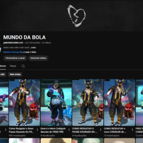 canal do youtube 1.527 inscritos recomendando shorts de free fire