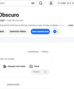 Venda de Canal no YouTube – 3.500 Inscritos (Não Monetizado)