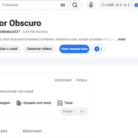 Venda de Canal no YouTube – 3.500 Inscritos (Não Monetizado)