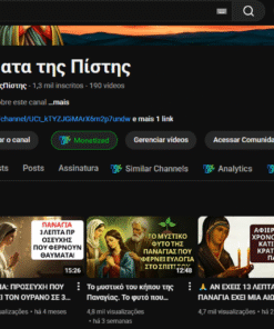 Canal Monetizado na Grécia com 1.3 mil inscritos