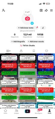 Vendo conta Tiktok 12.9K Seguidores EUA monetizada virgem