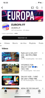 Canal do Youtube 3,07 mil inscritos •