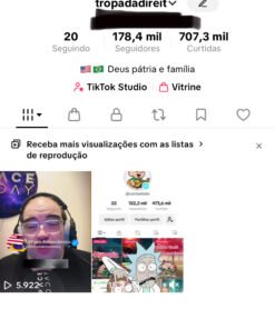 Conta do tik tok 178.4K Seguidores mais barata vai rápido essa