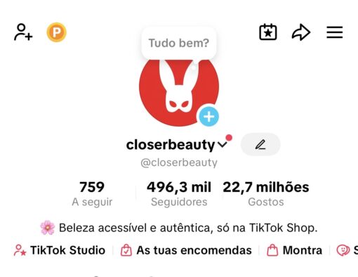 TikTok 490K + R$50,00 Saldo TikTok Shop