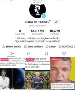 O TIMTOK MAIS ENGAJADO DO SITE! 560 MIL SEGUIDORES ATIVOS, E 100% ORGÂNICO.