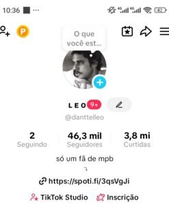 Tiktok monetizado com 46 mil seguidores