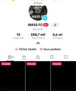 TikTok Com 288 mil de seguidores Monetizado✅ Nicho: FC MOBILE
