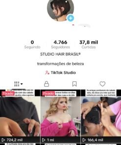 Tiktok Aquecido público feminino (sem monetização e sem Shop) alto engajamento (vídeo com 1M) nicho beleza salão maquiagem