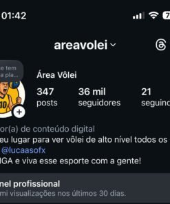 Conta de esporte. Vôlei. Ótima tá entregando praticamente todos os vídeos 36 mil seguidores