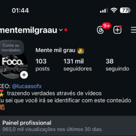 Conta de mentalidade/motivaçao 131 mil seguidores
