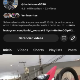 Canal do YouTube 4500 Inscritos