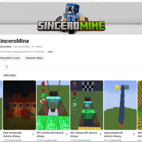 CANAL DE SHORTS - NICHO MINECRAFT 25K DE INSCRITOS, NÃO MONETIZADO!!
