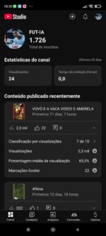 Dois canais do YouTube com a preço de um- canais com 1,84k 1,72k inscritos - Imagem 2