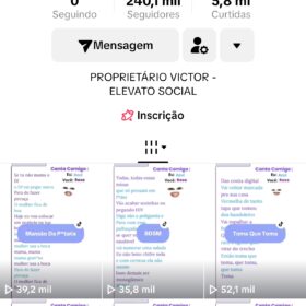 TikTok com 240,1k Com shop e monetização