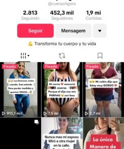 TikTok 452,3k Monetizado com Shop Ativo