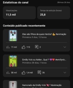 Canal muito engajado 1,66 mil inscritos