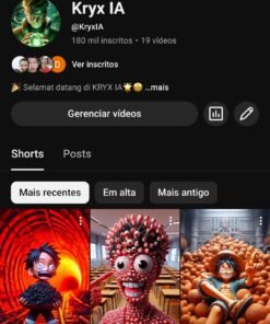 Canal de 180k pronto para viralizar BR com placa para resgatar.