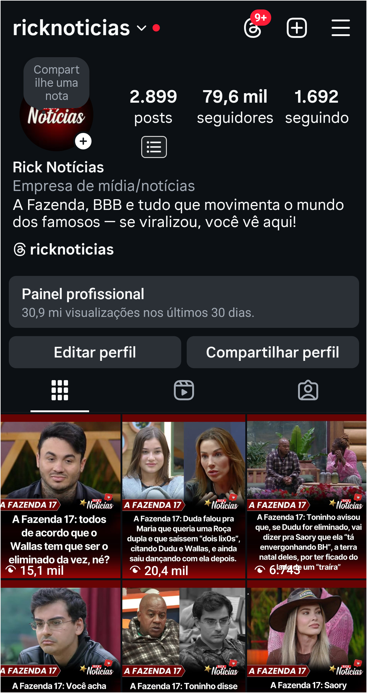 Screenshot_2025-11-20-02-13-52-456_com.instapro.android ???? INSTAGRAM DE NOTÍCIAS À VENDA ???? 79 MIL SEGUIDORES • 30 MILHÕES DE VISUALIZAÇÕES/MÊS - Imagem 1