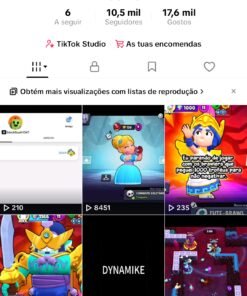 Conta de tik tok monetizada 10mil seguidores e engajada