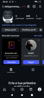 Conta do Instagram com 429 seguidores