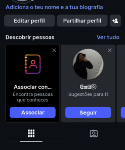 Conta do Instagram com 429 seguidores