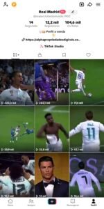 Conta Tiktok Do Real Madrid – Mais de 953 mil Visualizaçoēs – Mais de 104 Mil curtidas – Mais de 12K de seguidores