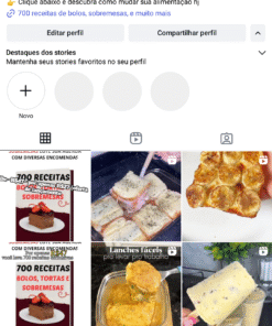 Perfil de receitas no Instagram com 1.597 seguidores