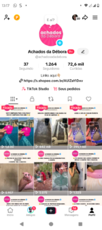 Conta com vários vídeos viralizados perfeito para afiliados 1264 Seguidores