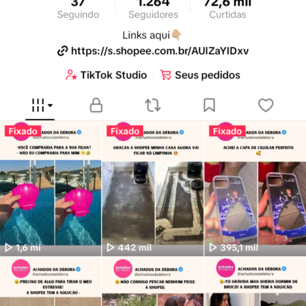 Conta com vários vídeos viralizados perfeito para afiliados 1264 Seguidores