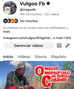 Canal YouTube 159 Mil inscritos