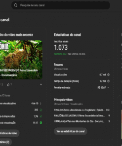 Canal De Documentário Animal 1.073 inscritos - Monetizado
