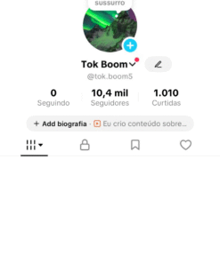 Conta de TikTok 10k viralizando