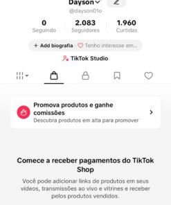 CONTA DO TIKTOK COM SHOP ATIVO 2K SEGUIDORES