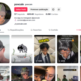 Conta TIKTOK MONETIZADA COM QUASE 500K de seguidores e vídeos de humor