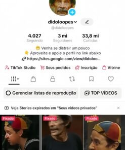 CONTA TIKTOK 3 MILHÕES DE SEGUIDORES + TIKTOK SHOP + MONETIZAÇÃO