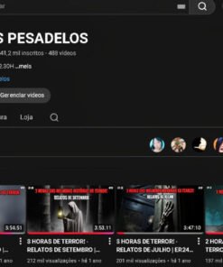 Canal Youtube Monetizado de Relatos de Terror 41K + Conta Tiktok 6K | Oportunidade Única!
