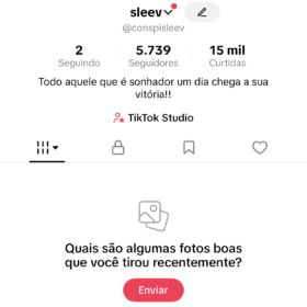 Conta tik tok sem shop 5k de seguidores