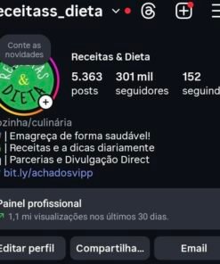 Instagram de 300K nicho emagrecimento 🔥