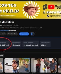 CANAL DE COMÉDIA - FÁCIL DE MANTER RENDENDO DE R$ 1,6K A R$ 3K/MÊS ( 8k INSCRITOS)