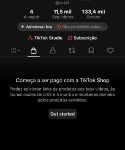 conta tiktok 11mil seguidores, shop ativo sem documento e monetizada