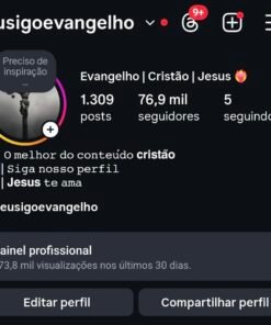 Instagram 76,9K engajado, orgânico e sem restrições 🚀✨